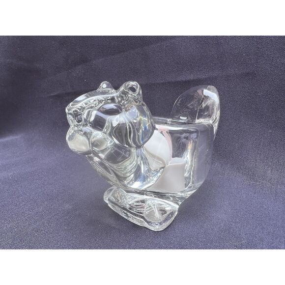 Vintage AVON Clear Glass Squirrel Votive/Candle Holder - Picture 3 of 9